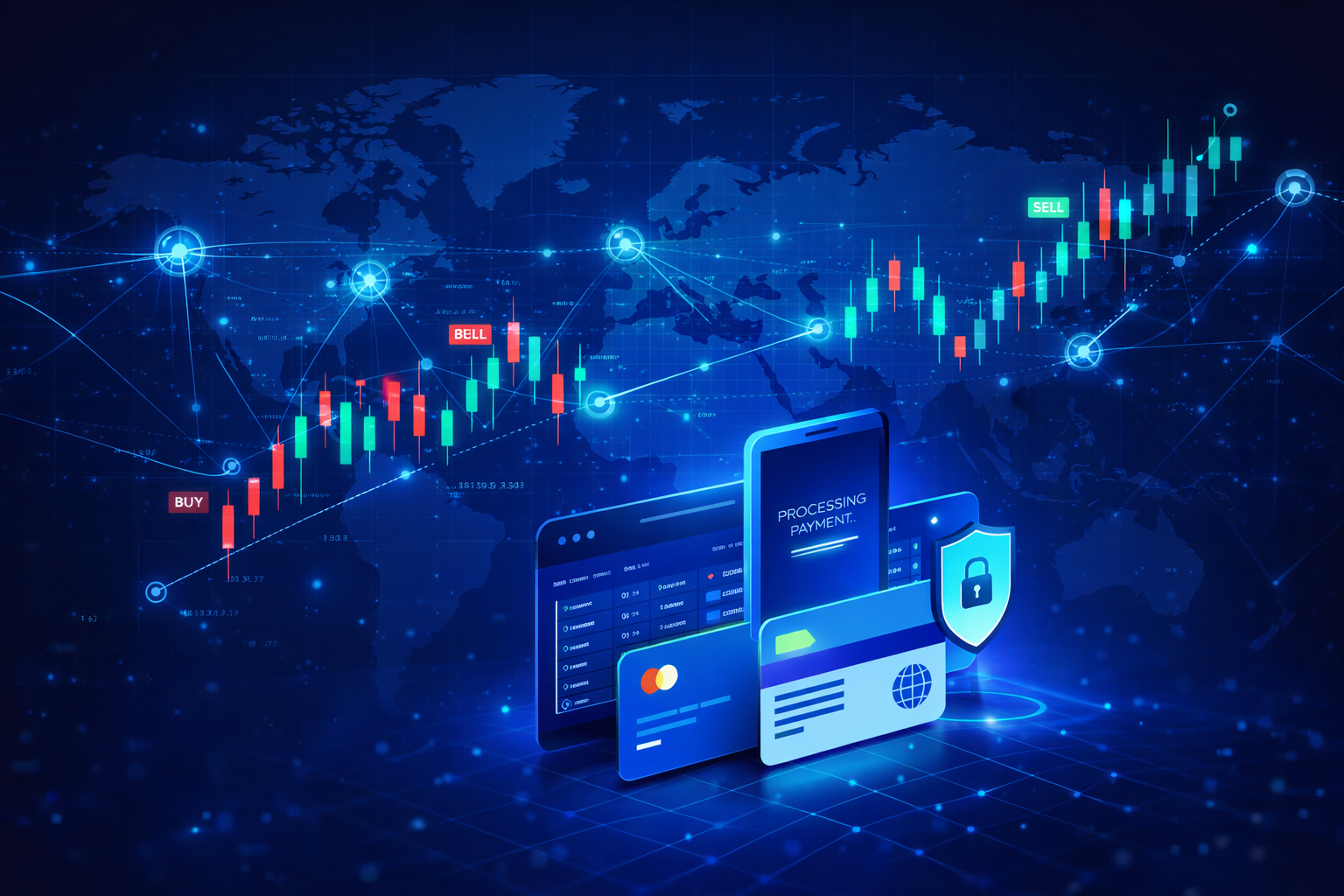 Payment infrastructure illustration